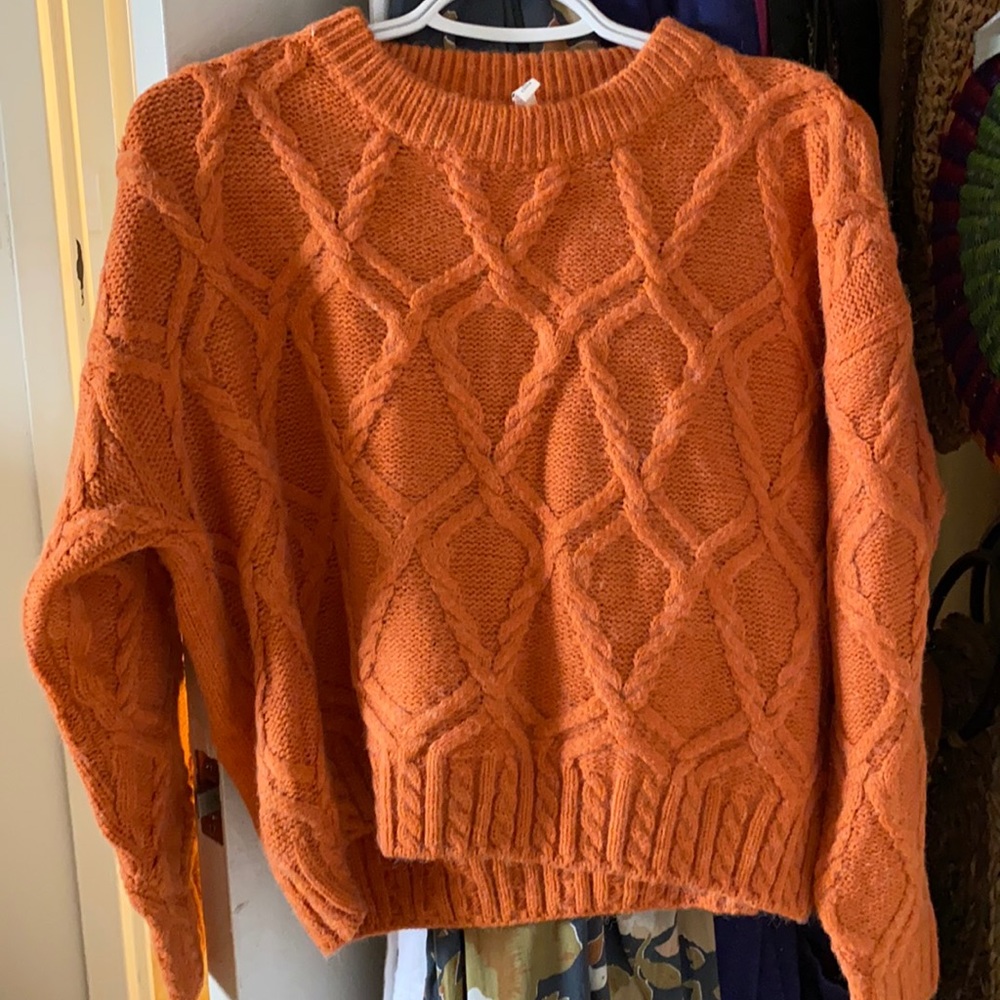 RAGA orange acrylic sweater XS